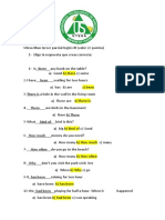 Examen de Ingles III Tercer Parcial