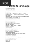 Classroom Language