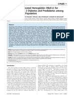 Evaluation of Glycated Hemoglobin (Hba1C) For Diagnosing Type 2 Diabetes and Prediabetes Among Palestinian Arab Population