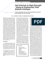 Joining Depleted Uranium To High-Strength Aluminum Using An Explosively Clad Niobium Interlayer