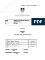 Thermalfluid Lab - MEC 554 / LSRC / SCA Rev. 01-2017: Concentric Tube Heat Exchanger