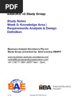 Week 5 Requirements Analysis and Design Study Notes