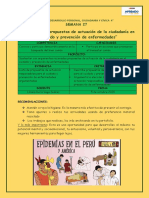 Sesión Aprendizaje DPCC 4° Semana 27