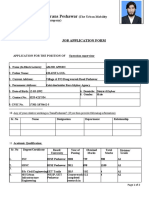 Trans Peshawar: Job Application Form