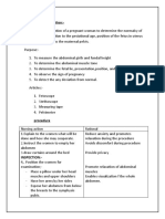 Abdominal Examination:-Definition: - Examination of A Pregnant Woman To Determine The Normalcy of