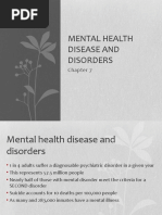 Mental Health Disease and Disorders