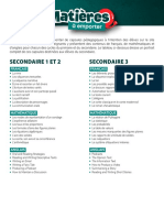 Secondaire 1 Et 2 Secondaire 3: Français Français