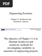 Engineering Economy: Chapter 11: Breakeven and Sensitivity Analysis