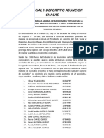 Acta de Asamblea Postergacion Proceso Electoral