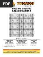 Sopa de Letras de Especialización I