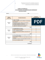 Lista de Cotejo Curso Rúbricas