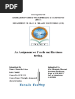 Tensile and Hardness Testing (1706025)