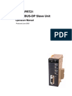 CJ1W-PRT21 PROFIBUS-DP Slave Unit: Operation Manual