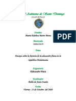 Ensayo Sobre La Historia de La Educación Física en La Republica Dominicana