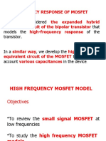 Frequency Response of Mosfet The Expanded Hybrid Equivalent Circuit of The Bipolar Transistor High-Frequency Response