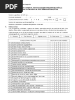 Escala para Padres de Observación de Conducta Del Niño