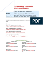 Forming Simple Past Progressive (Continuous) Passive: Affirmative Form Negative