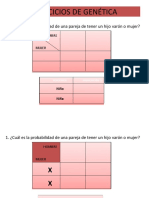 7 Ejercicios - Cuadro de Punnett