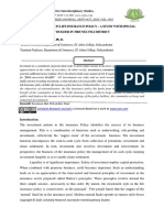 Investment Pattern in Life Insurance Policy - A Study With Special Reference To Policy Holder in Tirunelveli District S. Lakshmi & P. Abraham, Ph. D