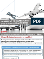 Vantagens E Desvantagens Dos Diversos Transportes: Geografia - 8º Ano