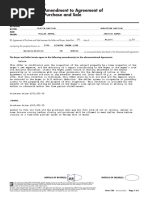 Amendment To Agreement of Purchase and Sale: Form 120