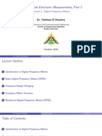 Electrical and Electronic Measurements, Part 2: Lecture 2: Digital Frequency Meters