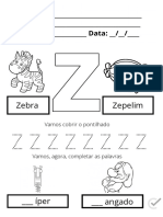 Atividades de Alfabetizacao Letra Z 43 PDF