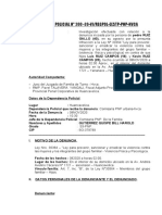 INFORME POLICIAL FISICO Y PSICOLOGICO DE Gloria CALDERON YARANGA