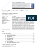 Empirical Models For Estimating Global Solar Radiation