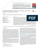 Solar Global Horizontal and Direct Normal Irradiation Maps in Spain Derived From Geostationary Satellites