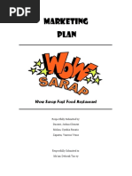 Marketing Plan: Wow Sarap Fast Food Restaurant