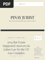 Labor Law Bar Questions (2014)