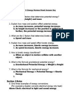 Chapter 9-Energy Review Sheet Answer Key