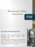 Bureaucratic Theory: John Rhoniel B. Mateo