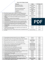 Projects Based On Design and Analysis: S. No Title of The Project Analysis Tool/ Software Used