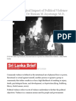 The Psychological Impact of Political Violence in Sri Lanka - DR Ruwan M Jayatunge M.D..odt