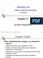 Statistics For Business and Economics: Simple Regression