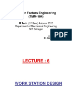 Human Factors Engineering (TMM-104) : Sem) Autumn 2020 Department of Mechanical Engineering NIT Srinagar