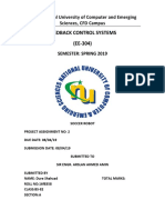 Feedback Control Systems (EE-304) : FAST National University of Computer and Emerging Sciences, CFD Campus