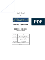 Security Operations: BS EN ISO 9001: 2008