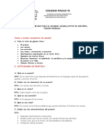 Actividades de Repaso para El Examen Acumulativo de Español-Grado Cuarto-Tercer Periodo