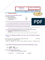 9th Form Test Saturday 2020 G1