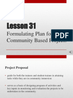 Lesson 31 Formulating Plan For Community Based Projects 2