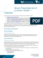 2021 VCE Music Prescribed List of Notated Solo Works: Guitar - Classical