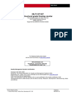 Hilti CP 637 Structural Grade Firestop Mortar: Data Sheet