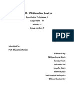 CASE: JCG Global Air Services: Quantitative Techniques-II Assignment: - 04 Section: - F Group Number: 7