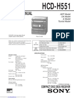 Service Manual: HCD-H551