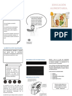 Triptico Educacion Alimentaria