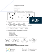 Worksheet Elements Compounds Mixtures ks3