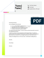 Cover Letter Template